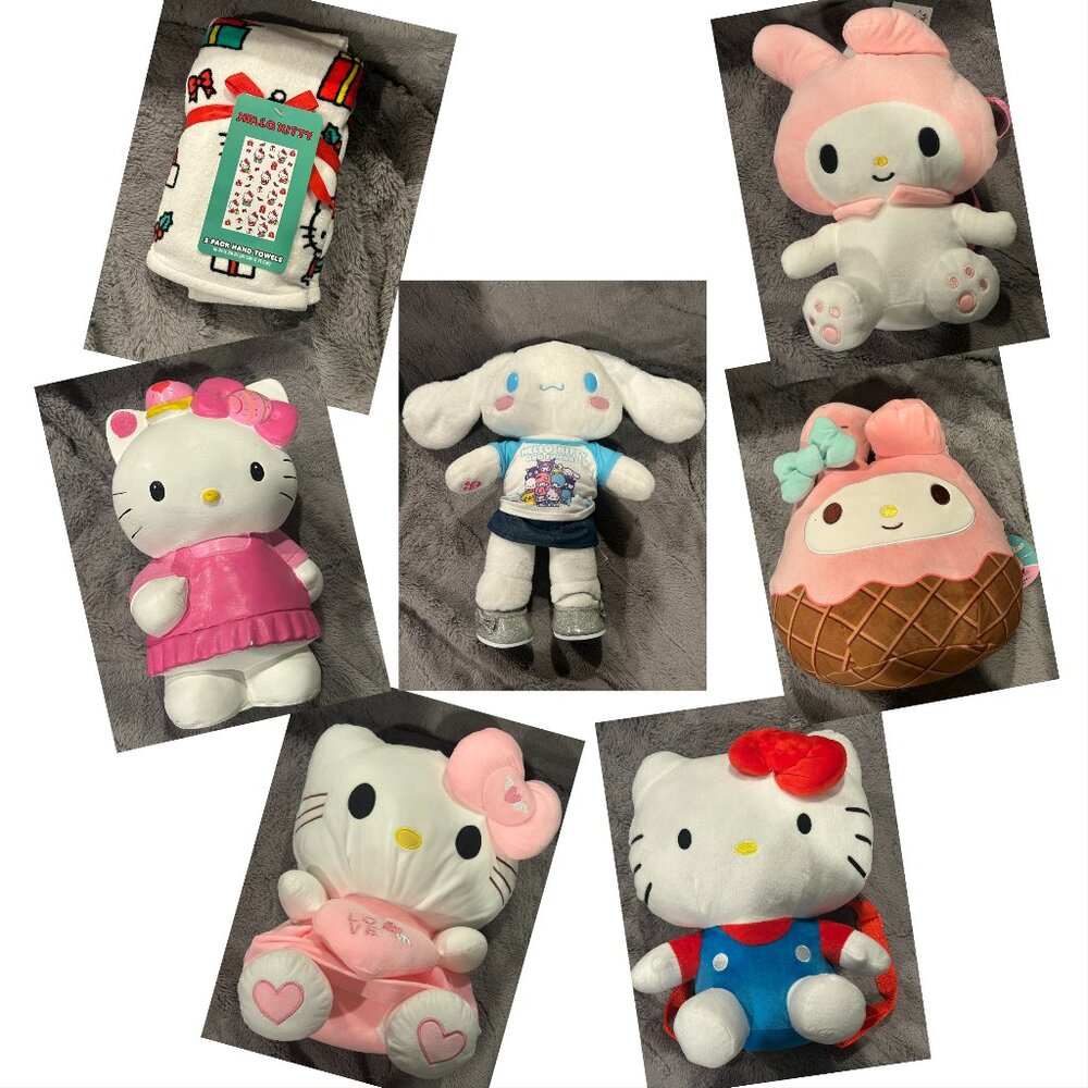 (Over $300 worth) Lot of Hello Kitty And Friends plush + accessories + more!